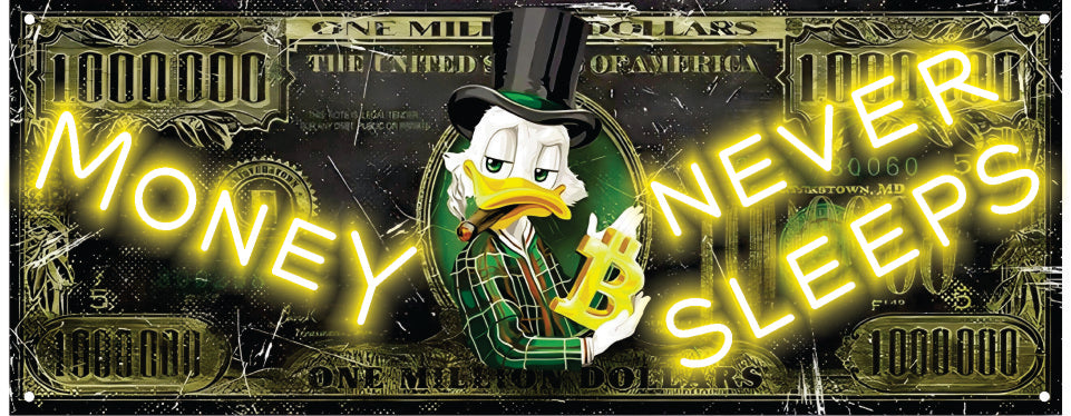 Million Dollars Neon Sign Money Never Sleeps Neon Art Dollar Light Sign Room Decor Gaming Room