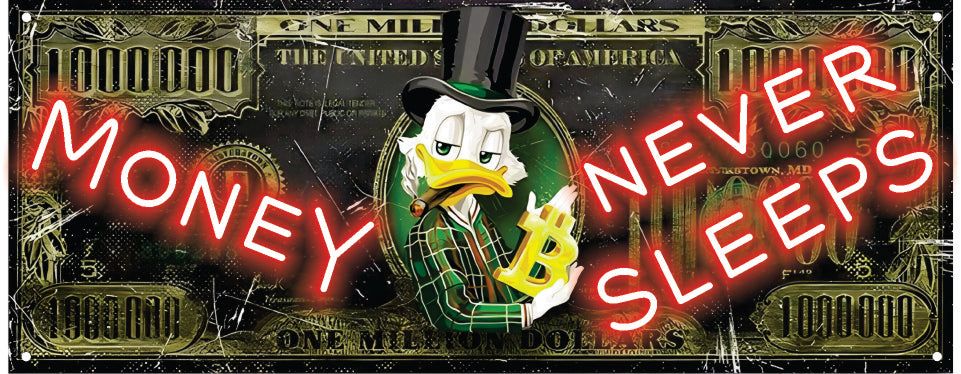 Million Dollars Neon Sign Money Never Sleeps Neon Art Dollar Light Sign Room Decor Gaming Room