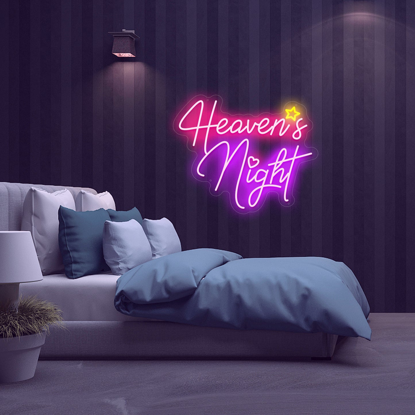 Heavens Night Neon Sign Heavens Night Lamp Gaming Room Home Wall Decor Bar Club Art Neon