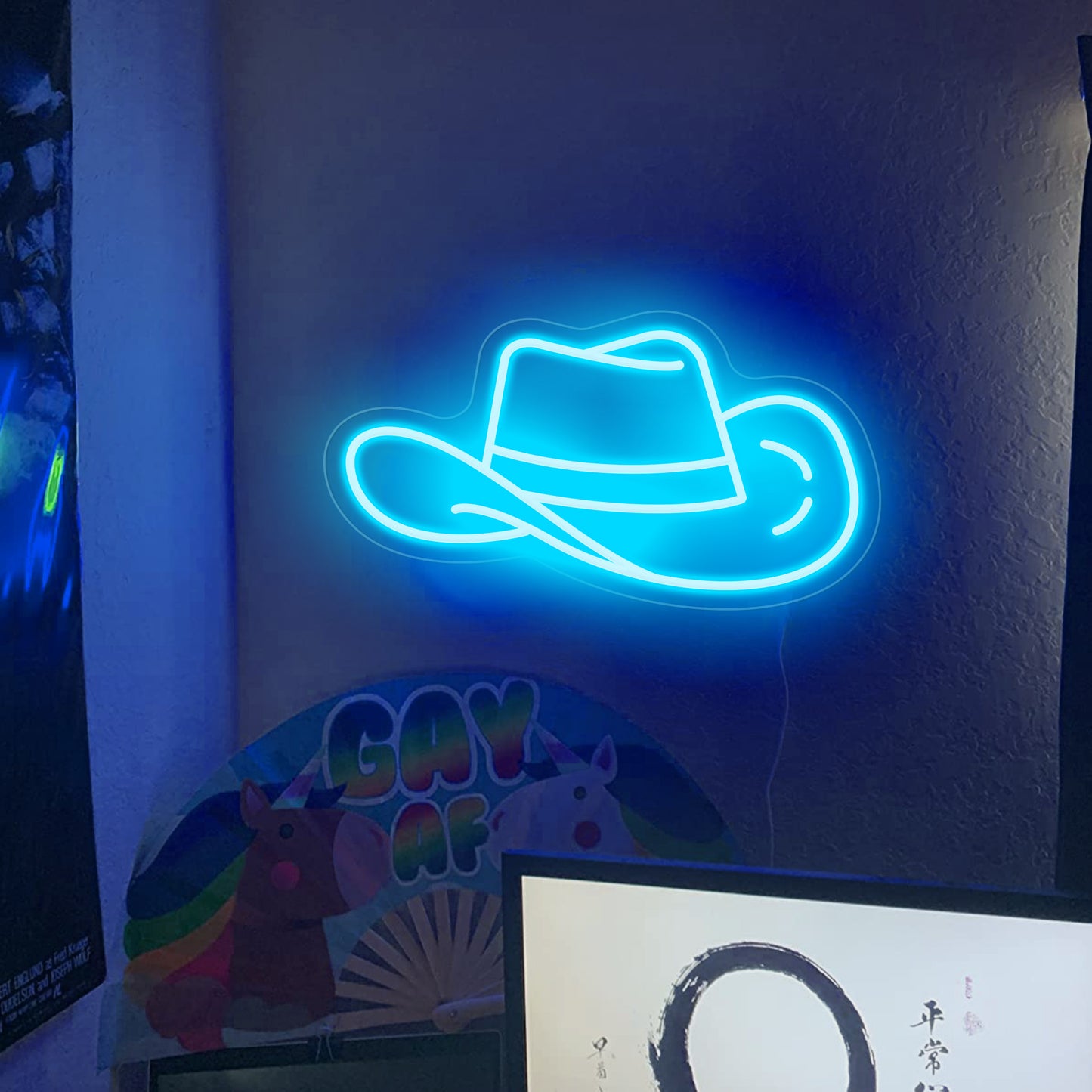 Cowboy Hat Neon Sign, Cowboy Straw Hat Neon Sign, Cowboy Hat With Name Sign, Cowgirl Led Neon Sign, Western Neon Light , Personalized Gifts