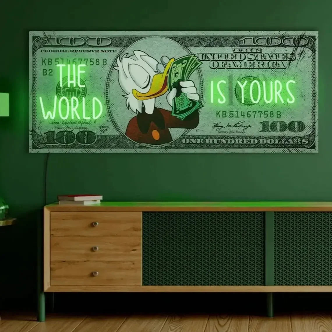 The World is Yours Neon Sign Dollar Neon Sign Dollar Light Sign Money Neon