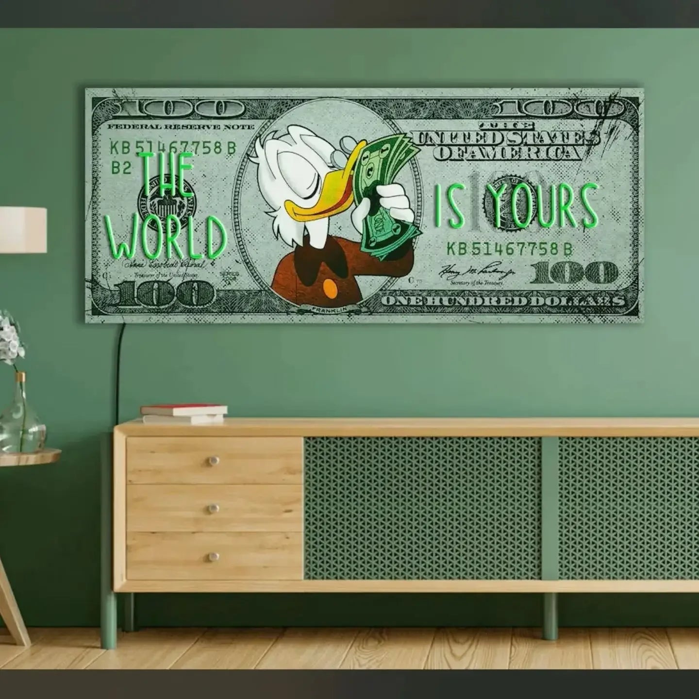 The World is Yours Neon Sign Dollar Neon Sign Dollar Light Sign Money Neon
