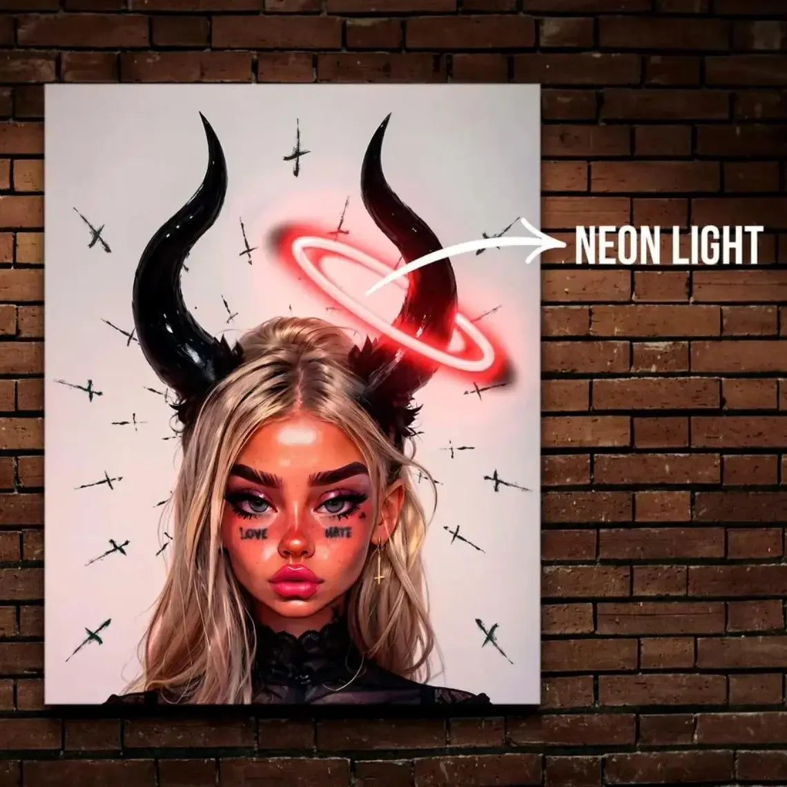 Girl Neon Painting Art Neon Light Wall Art Neon Painting Art Custom Led Sign Personalized Gifts Home Decor Gift Unique