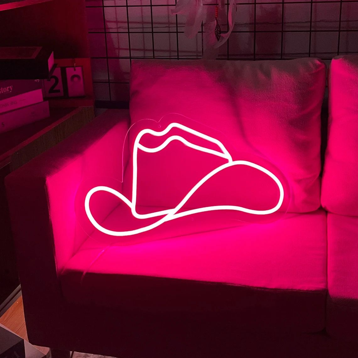 Cowboy Hat Neon Sign, Cowboy Straw Hat Neon Sign, Cowboy Hat With Name Sign, Cowgirl Led Neon Sign, Western Neon Light , Personalized Gifts