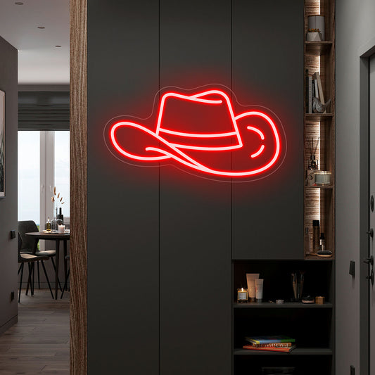 Cowboy Hat Neon Sign, Cowboy Straw Hat Neon Sign, Cowboy Hat With Name Sign, Cowgirl Led Neon Sign, Western Neon Light , Personalized Gifts