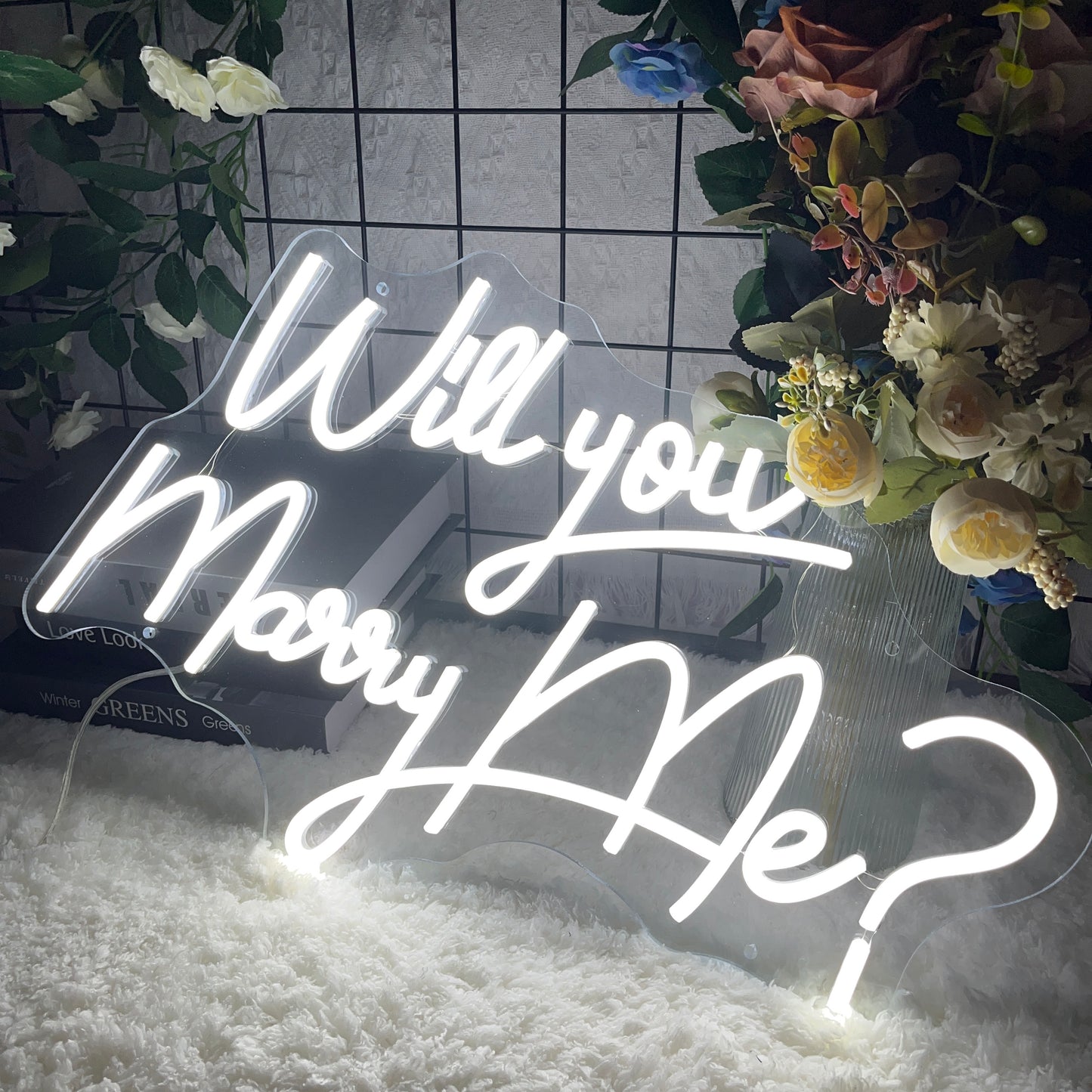 Will You Marry Me? Neon Sign Custom Wedding Neon Sign Led Light Home Wall Decor Wedding Party Backdrop Wedding Decor Personalized Gift