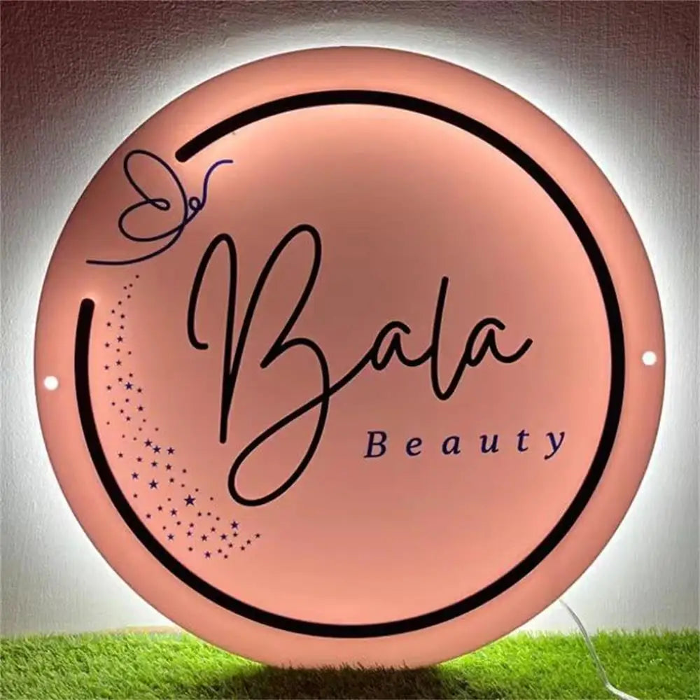 Custom LED Acrylic Signs Business Logo Beauty Nails Salon Hair Studio Sign 3D Backlit LED Neon Light Acrylic Sign Drop Shipping
