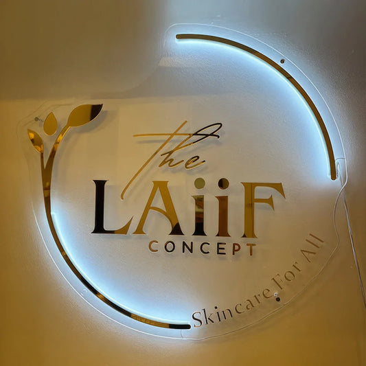 Custom LED Acrylic Metal Sign Restaurant Logo Salon Sign Round Backlit Company Hair Studio Sign Bar LED Neon Light Acrylic Signs