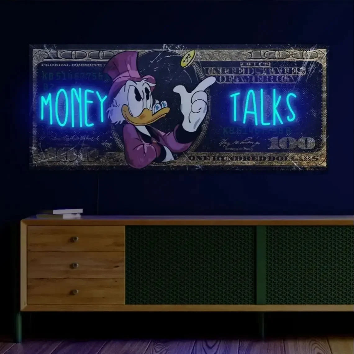Dollar Neon Sign Money Talks Neon Sign Dollar Light Sign Dollar Neon art Money Wall art